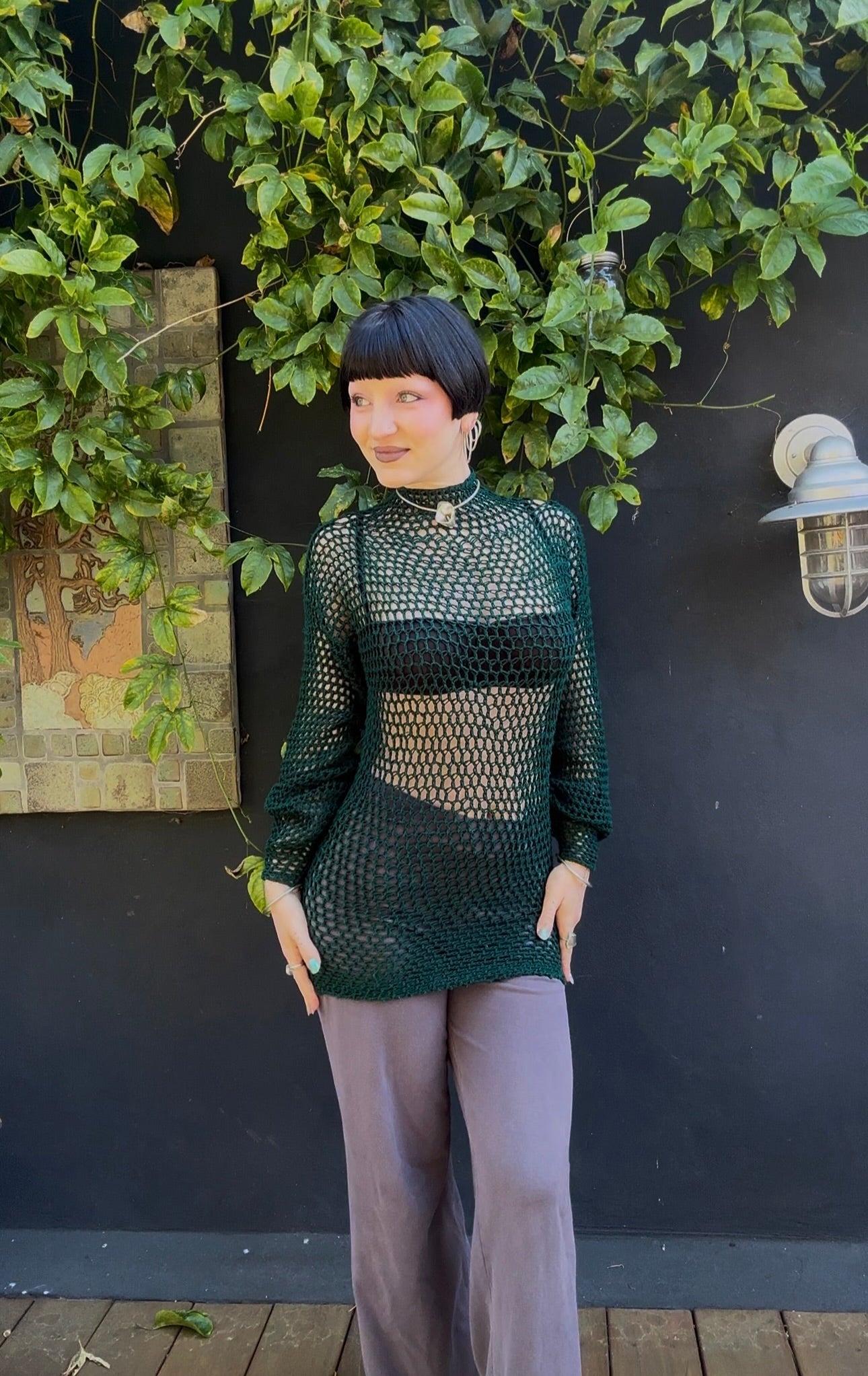 Katsura Mesh Mockneck Dress Crochet Pattern