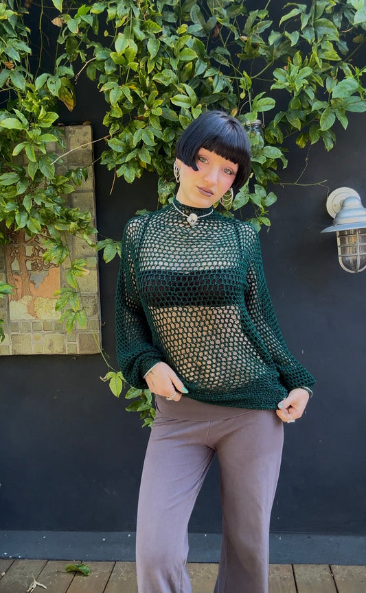 Katsura Mesh Mockneck Top Crochet Pattern