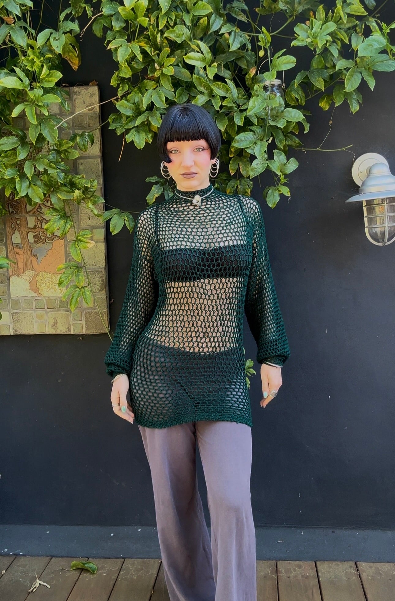 Katsura Mesh Mockneck Dress Crochet Pattern