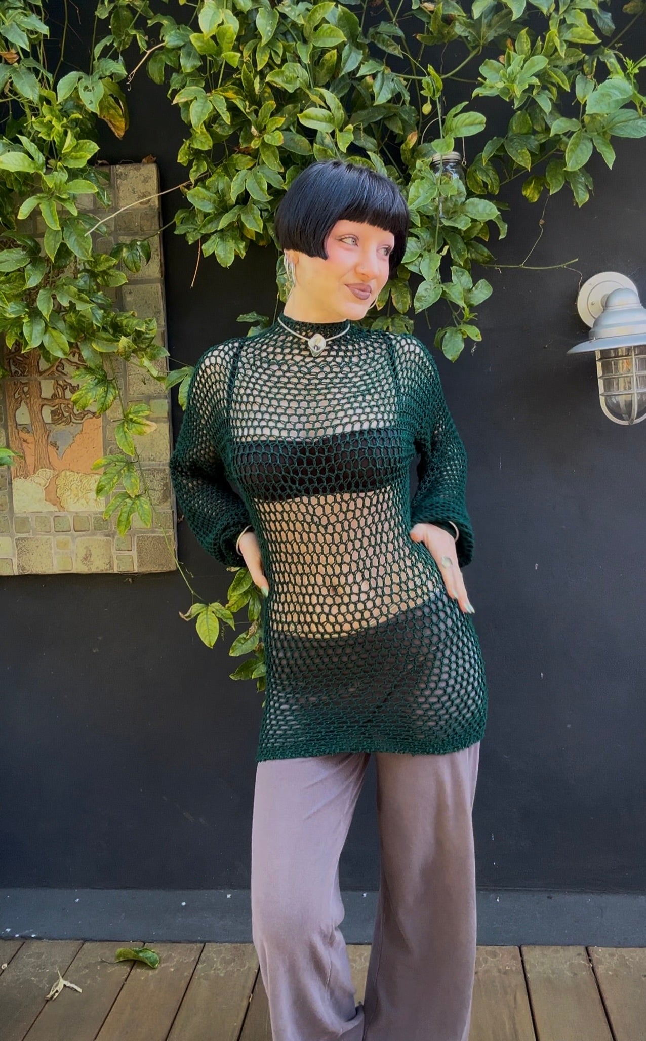 Katsura Mesh Mockneck Dress Crochet Pattern