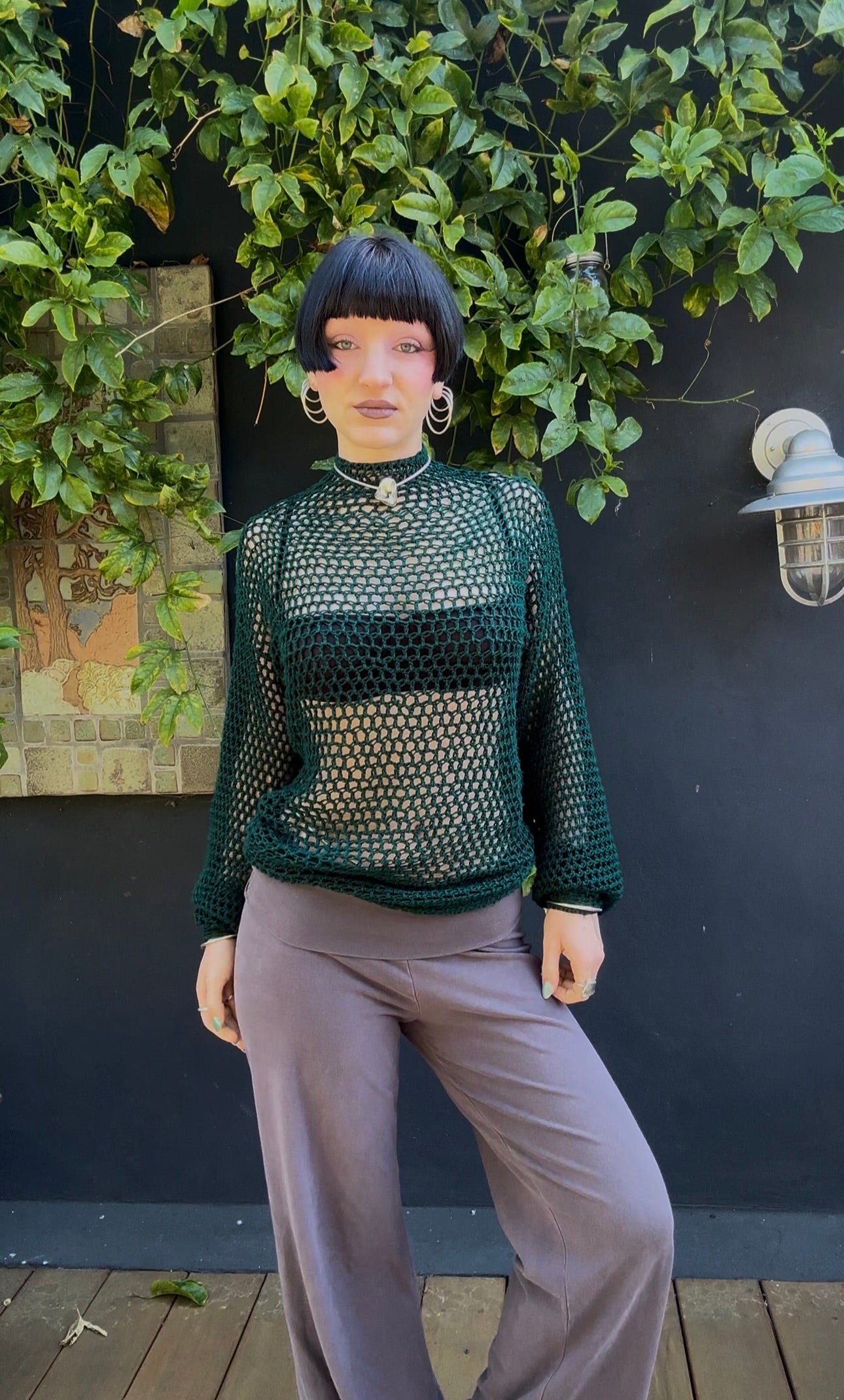 Katsura Mesh Mockneck Top Crochet Pattern