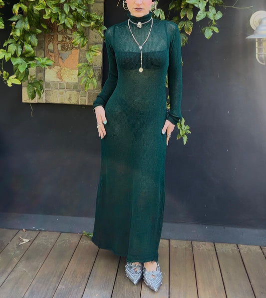 Alocasia Knit Mockneck Maxi Dress
