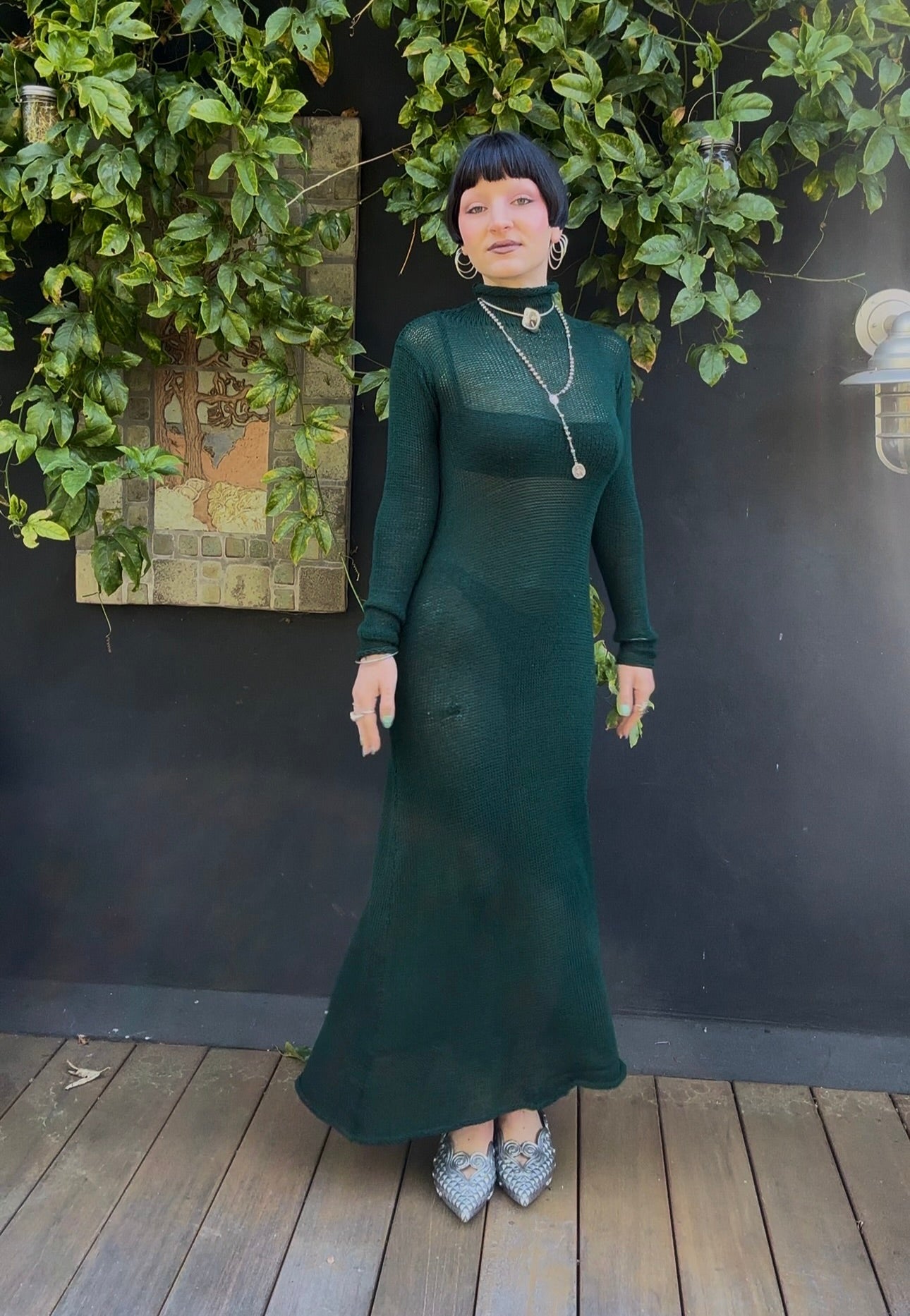 Alocasia Knit Mockneck Maxi Dress Knitting Pattern