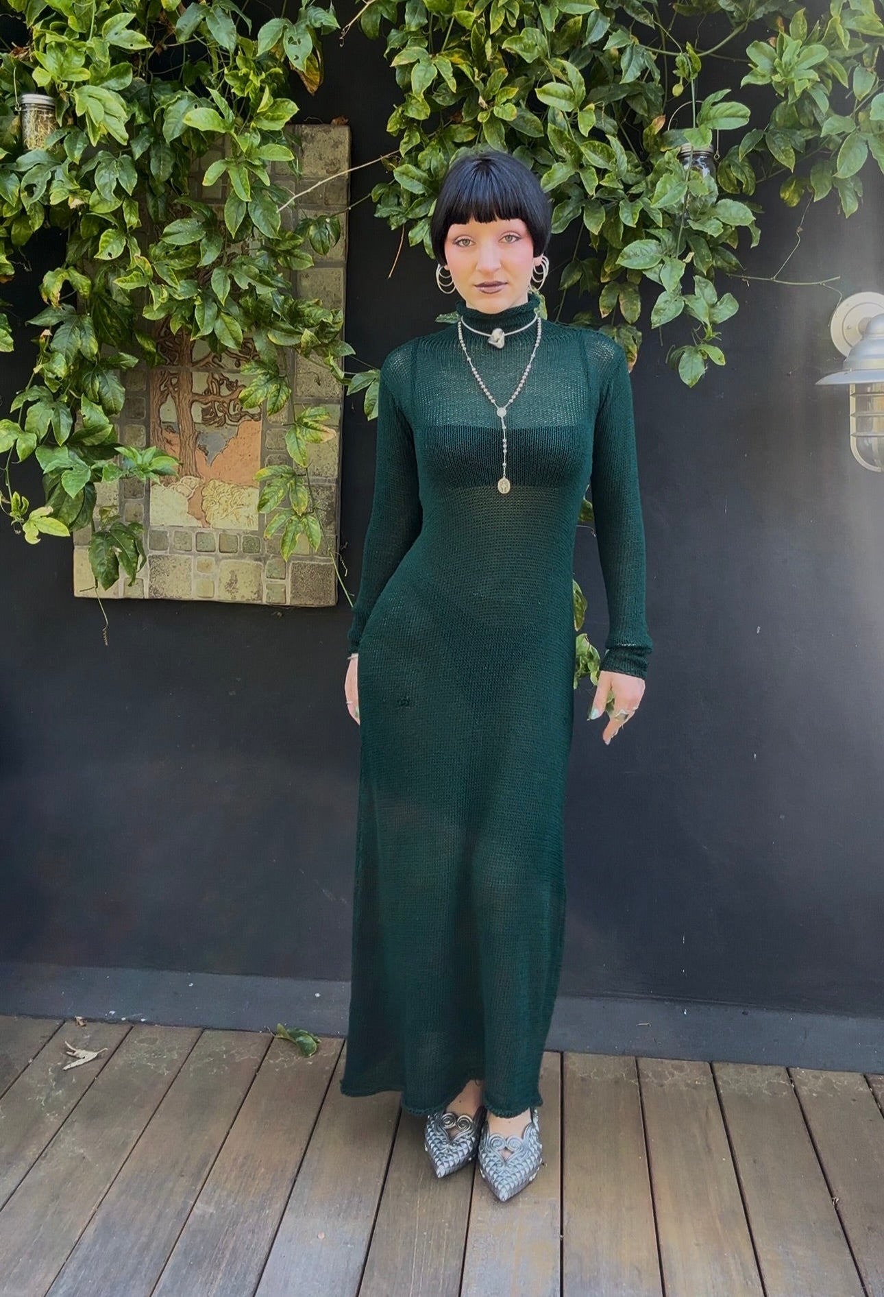 Alocasia Knit Mockneck Maxi Dress Knitting Pattern