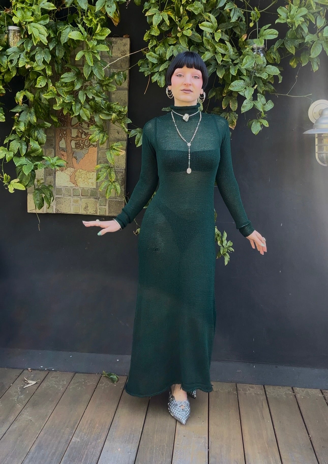 Alocasia Knit Mockneck Maxi Dress Knitting Pattern
