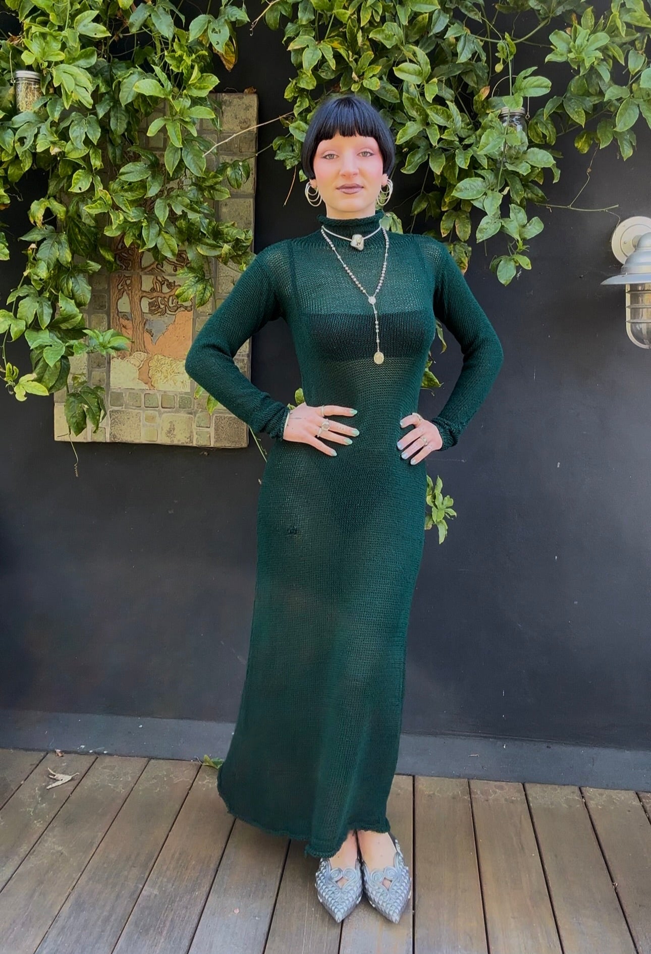 Alocasia Knit Mockneck Maxi Dress Knitting Pattern