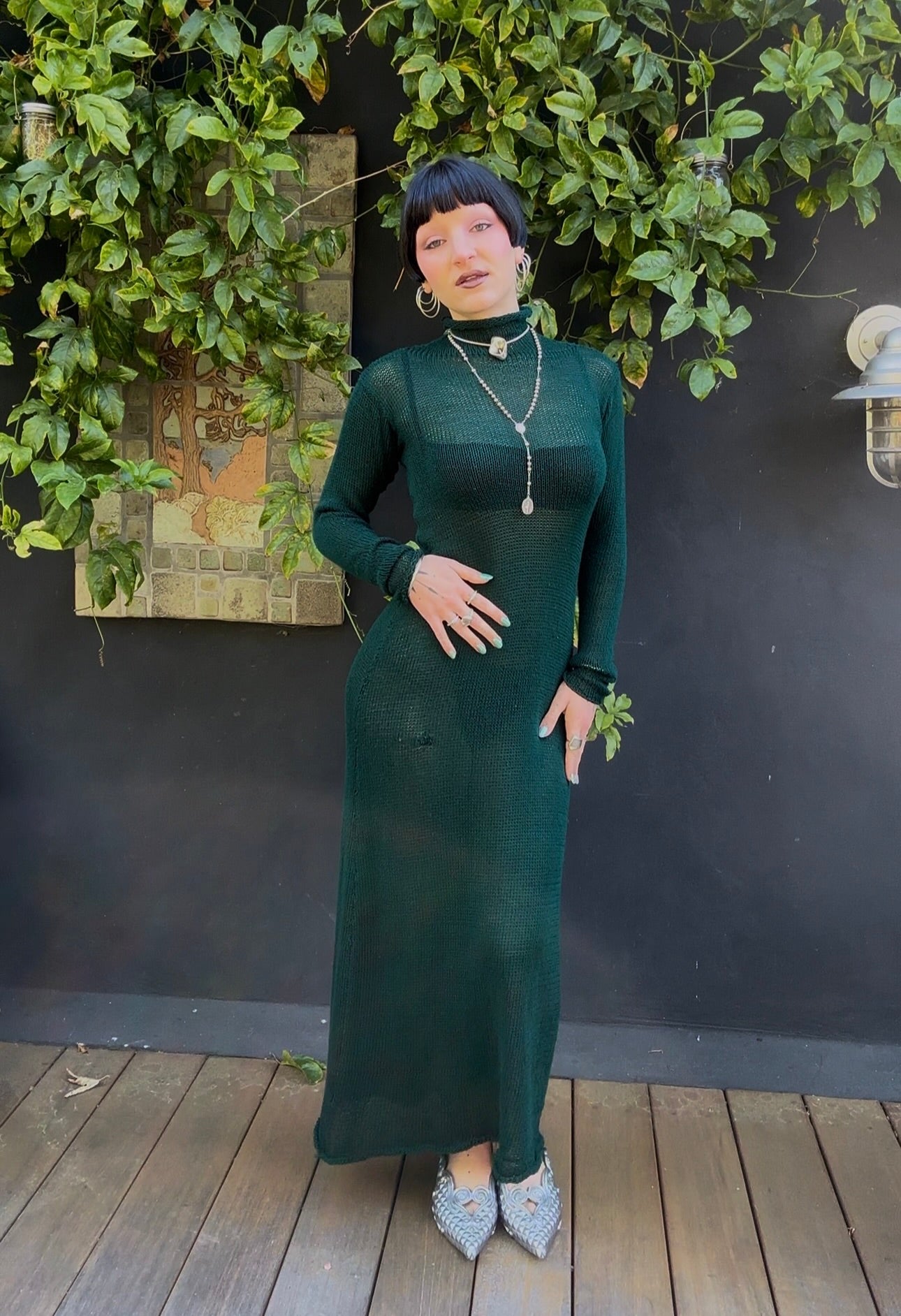Alocasia Knit Mockneck Maxi Dress Knitting Pattern