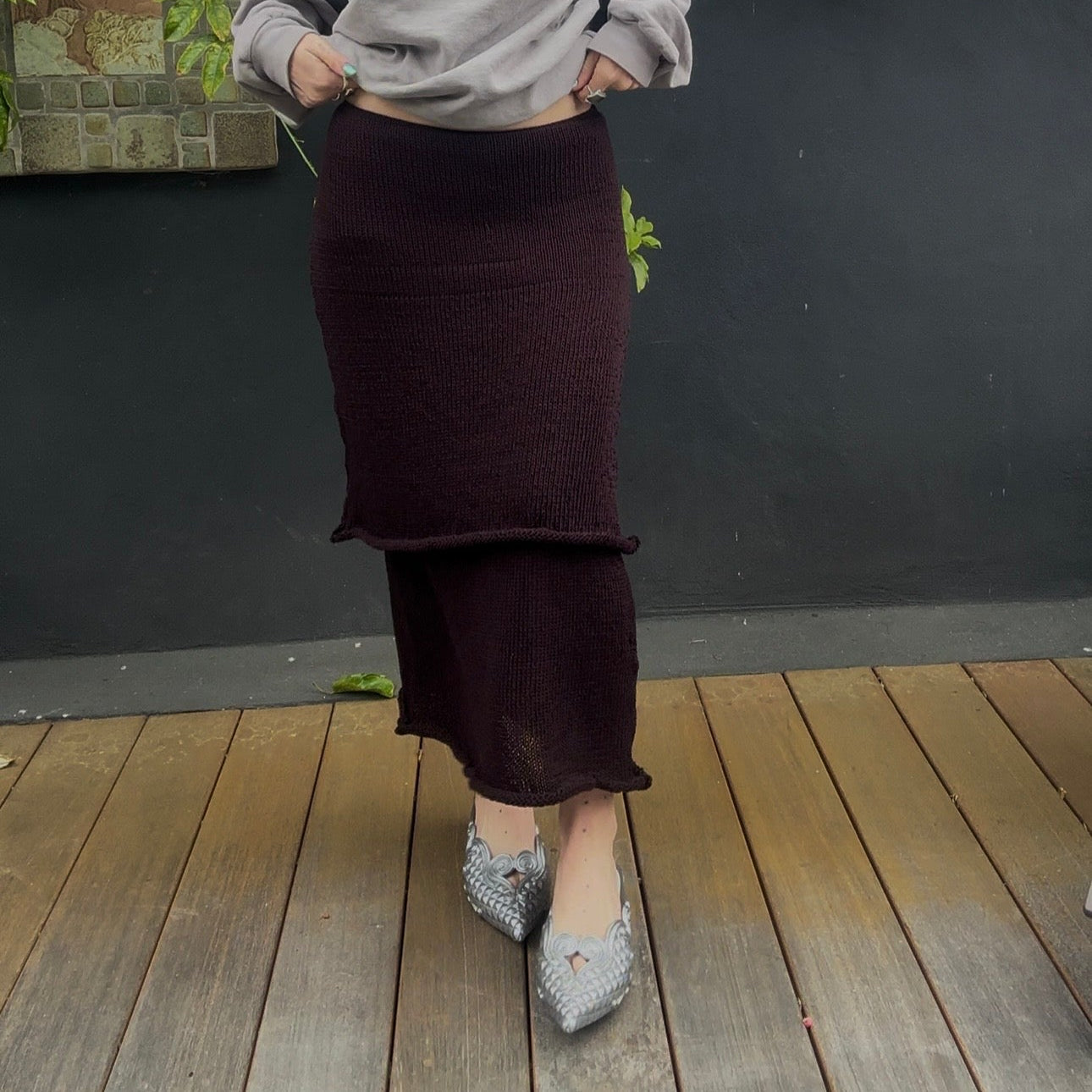 Chrysaora Knit Tiered Maxi Skirt Knitting Pattern
