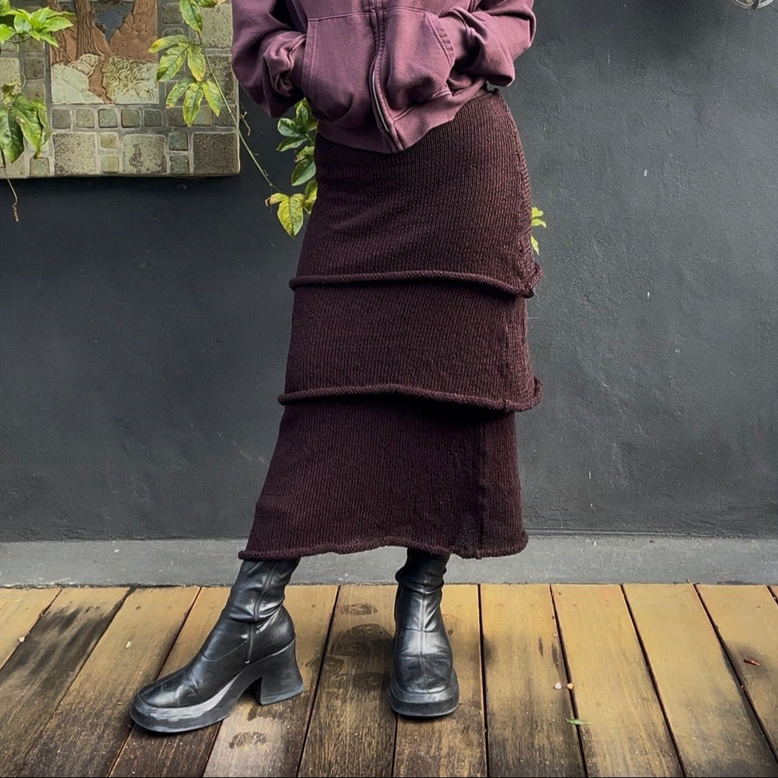 Medusozoa Knit Tiered Maxi Skirt Knitting Pattern