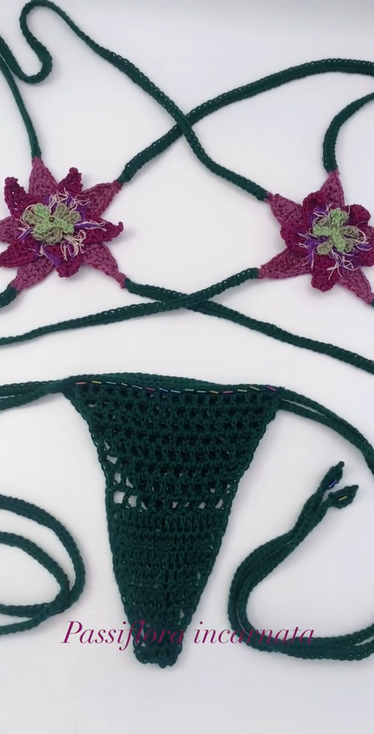 Passiflora Incarnata Crochet Lingerie Set