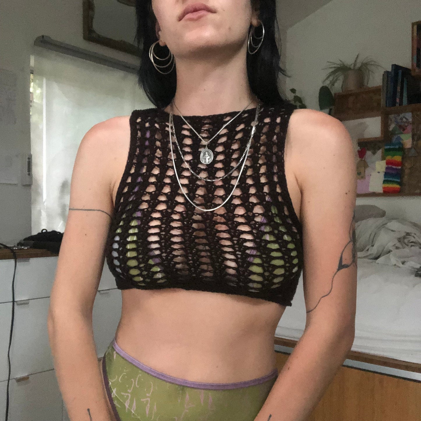The Manzanita Lace High Neck Crop Top Crochet Pattern