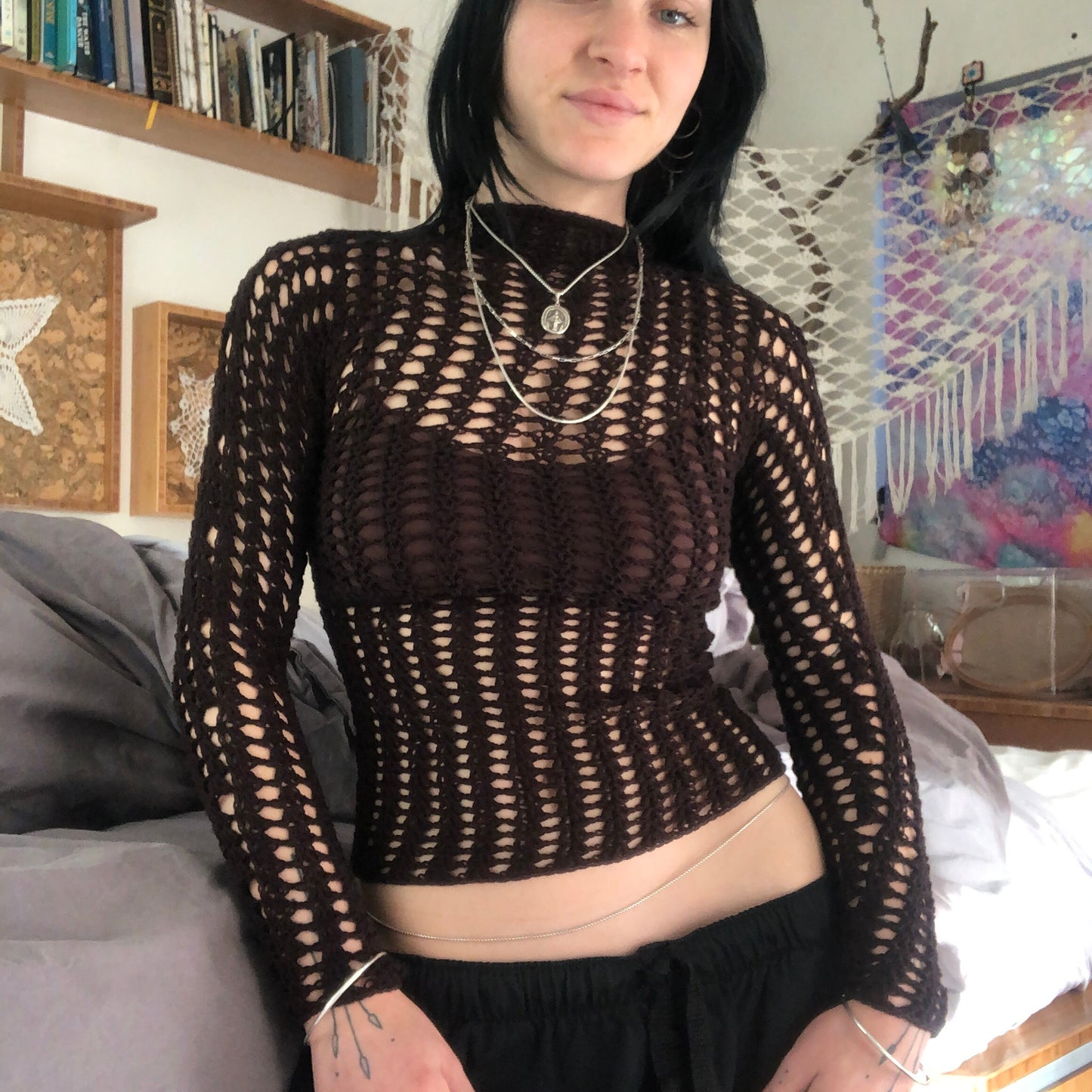 The Azalea Lace Mockneck Top Crochet Pattern
