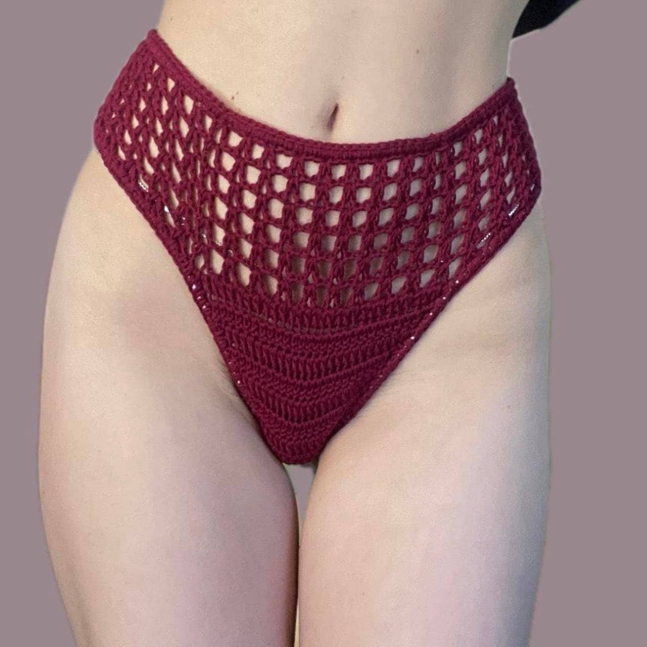Currant High Waisted Thong Panties