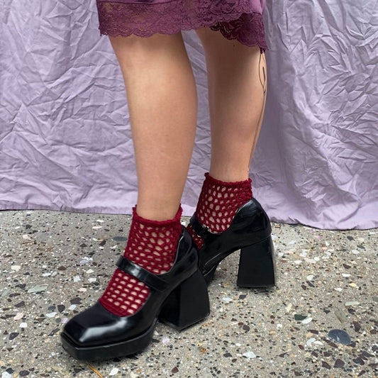 Burdock Mesh Ankle Socks Pattern