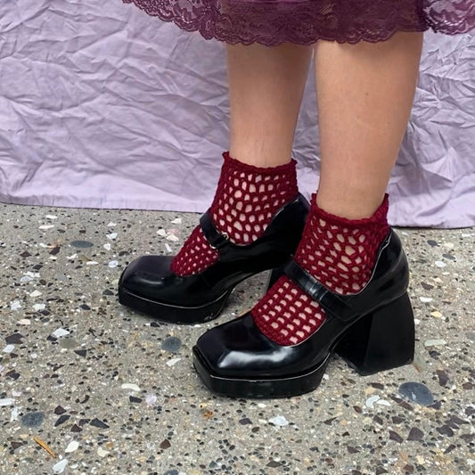Burdock Mesh Ankle Socks