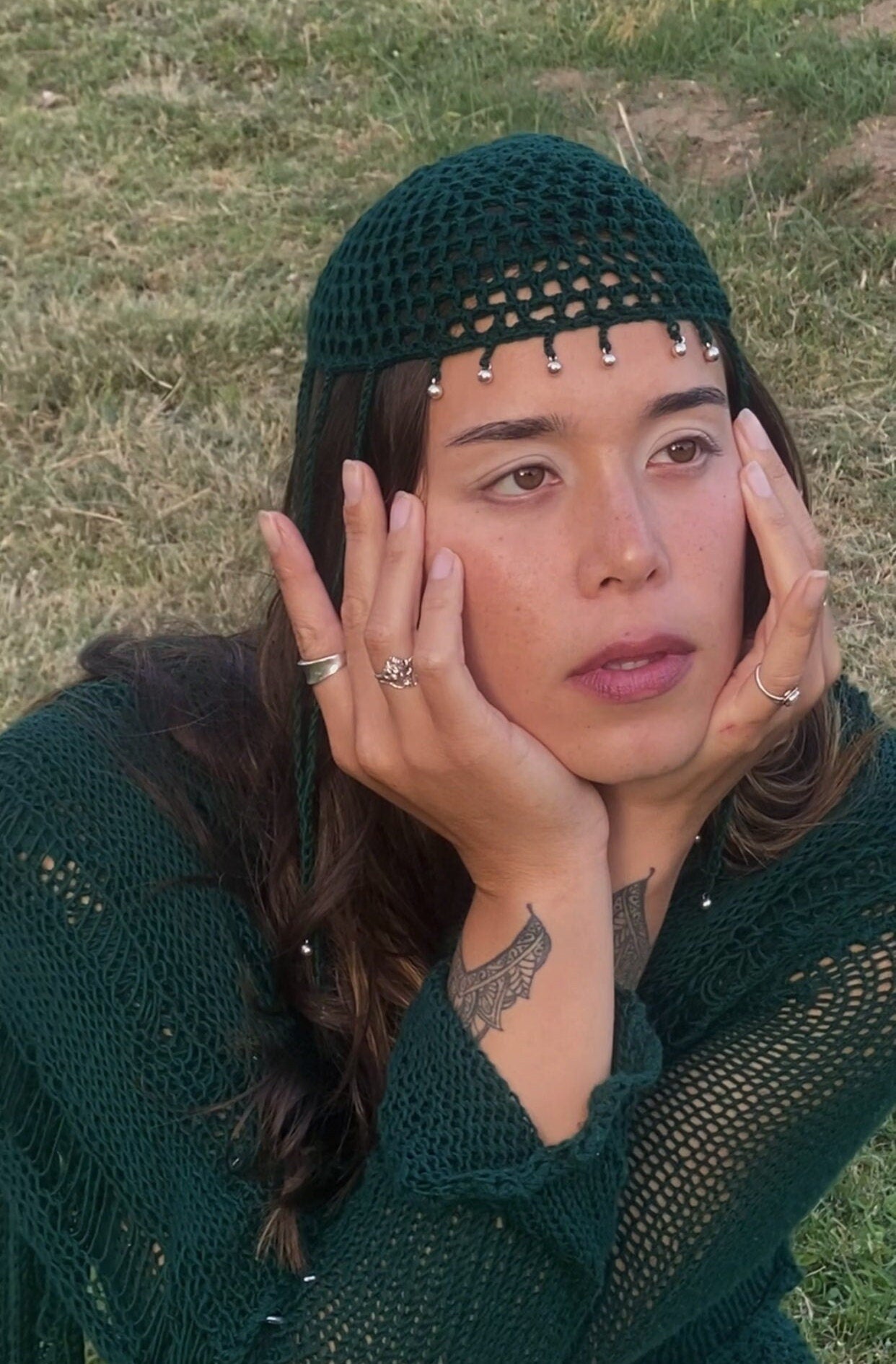 Willow Mesh Crochet Headpiece Hat