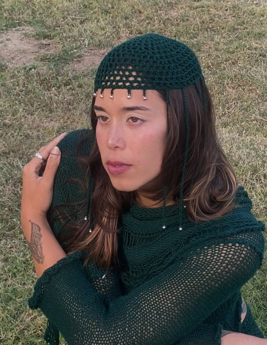 Willow Flapper Mesh Scullcap Hat Crochet Pattern