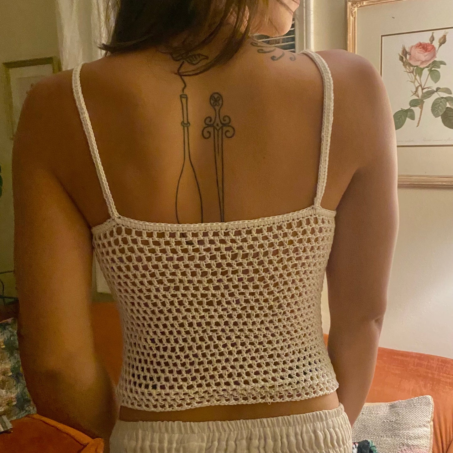 Daisy Mesh Top Crochet Pattern