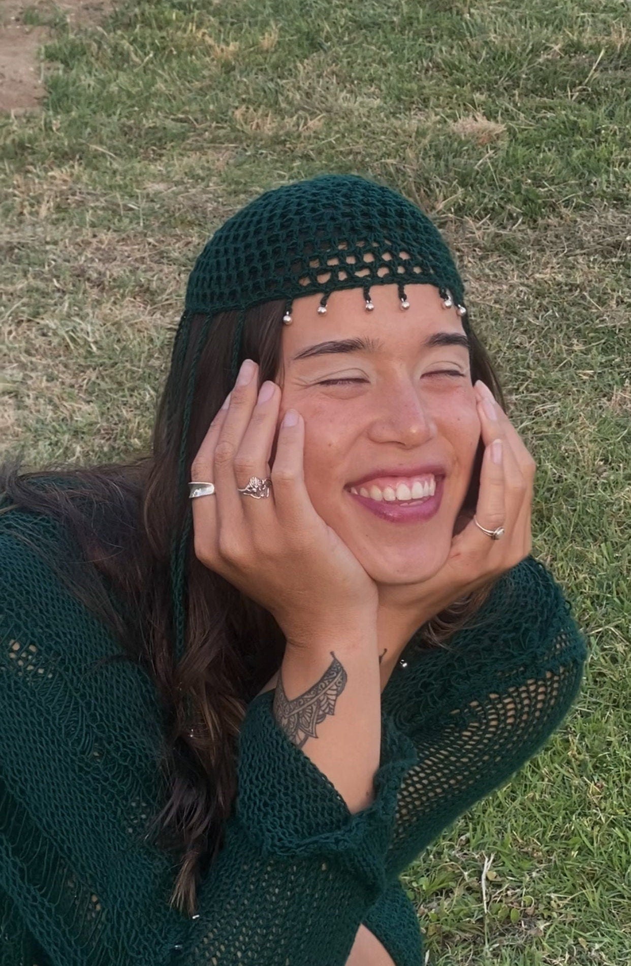 Willow Mesh Crochet Headpiece Hat