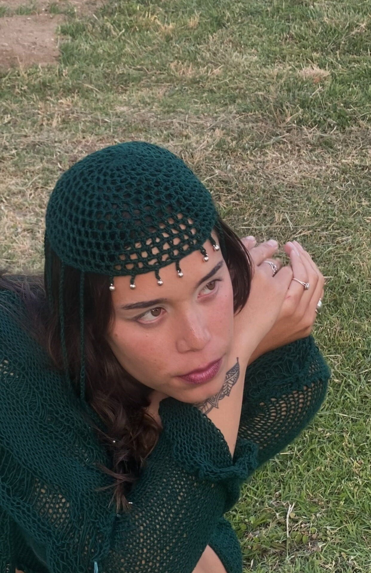 Willow Mesh Crochet Headpiece Hat