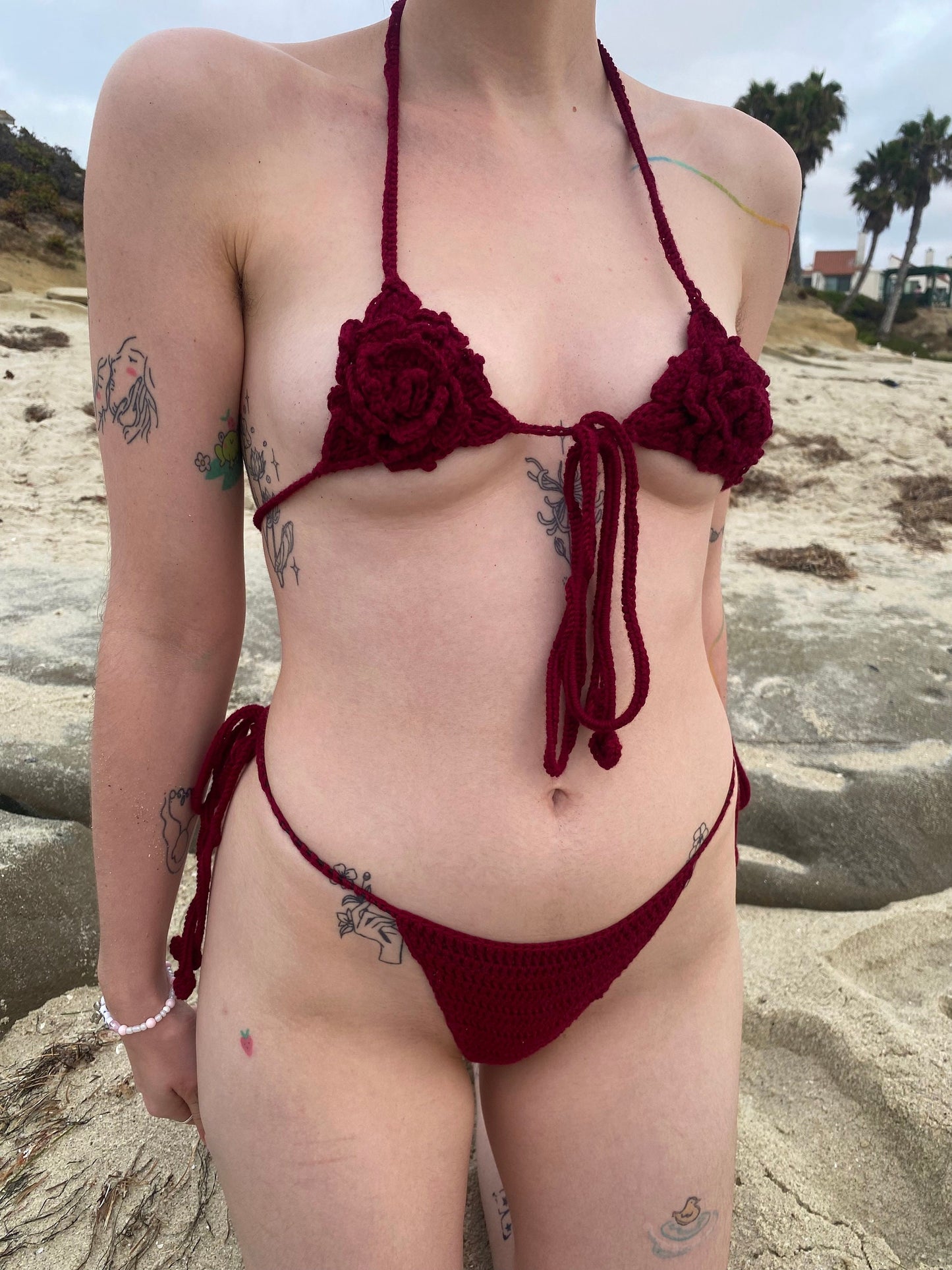 The Rose Micro Bikini Top Crochet Pattern