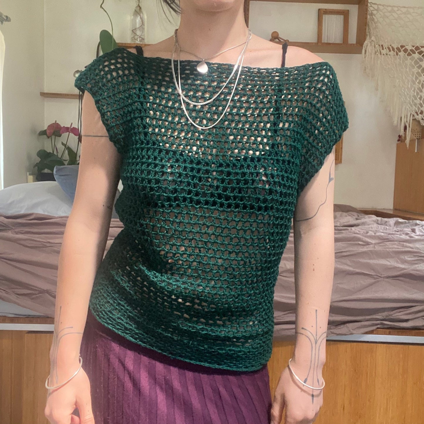 Inari Mesh Off The Shoulder Top Crochet Pattern