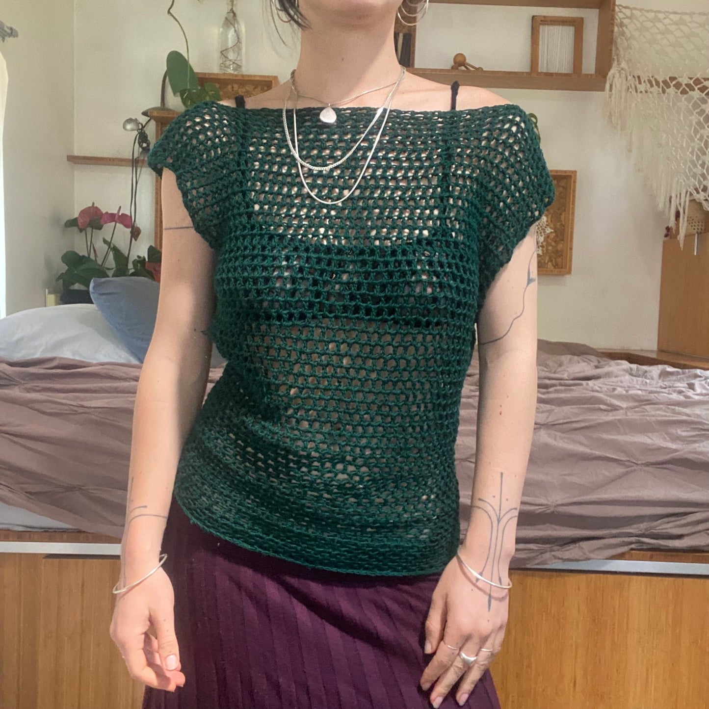 Inari Mesh Off The Shoulder Top Crochet Pattern