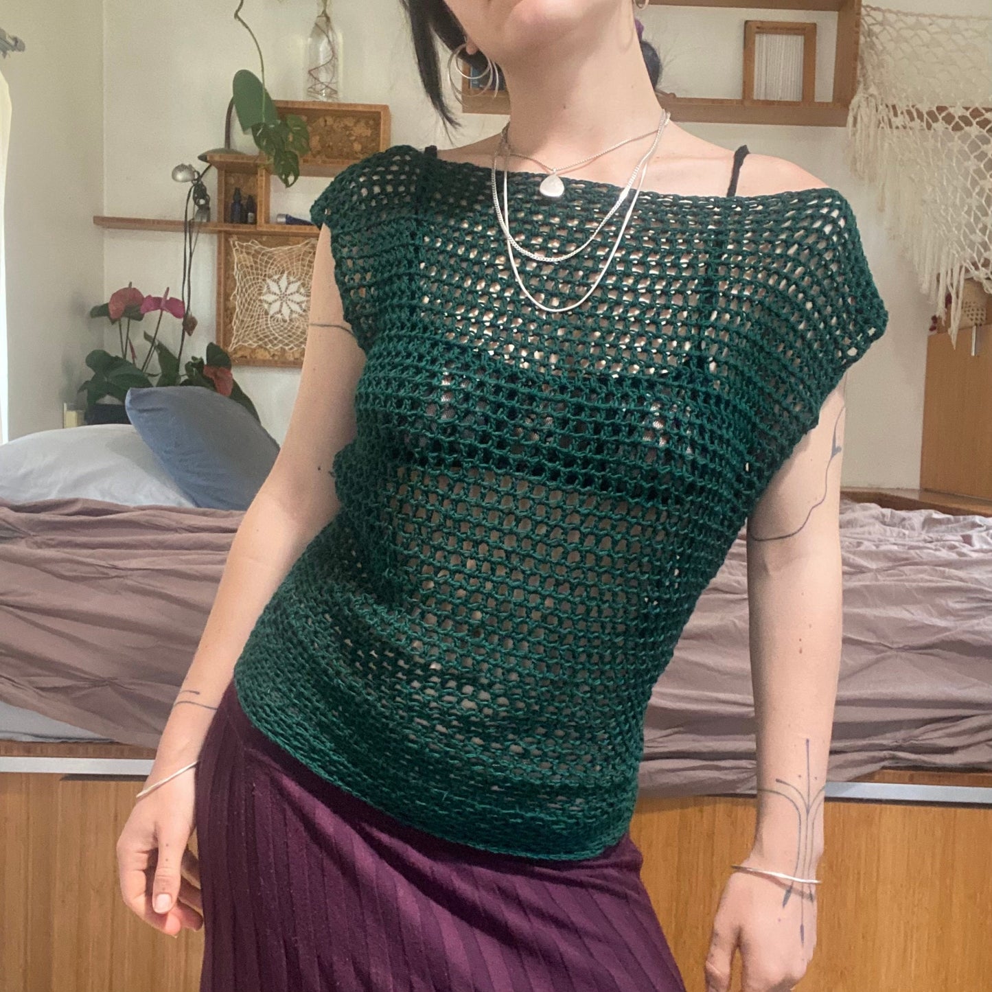 Inari Mesh Off The Shoulder Top Crochet Pattern