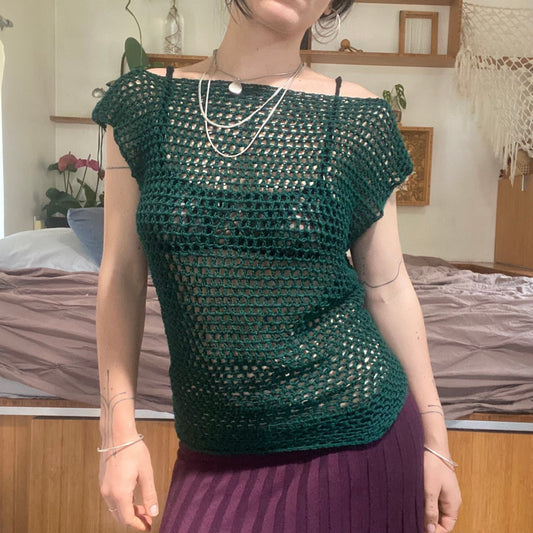 Inari Mesh Off The Shoulder Top Crochet Pattern