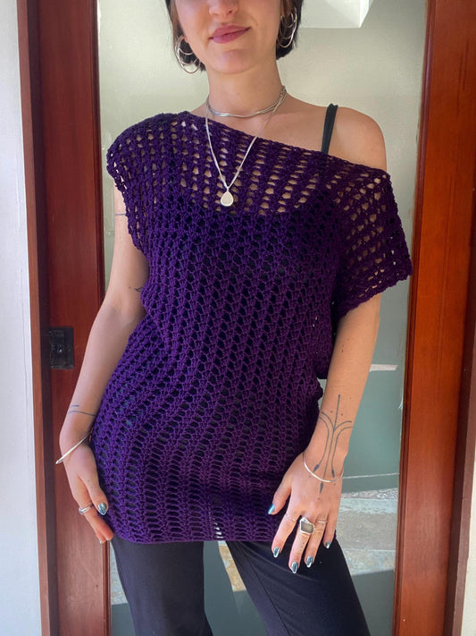 Maple Lace Slouchy Tunic Mini Dress Crochet Pattern
