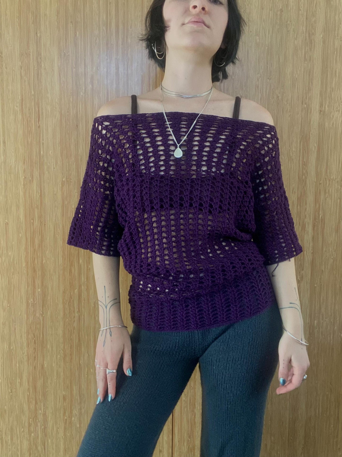 Ginko Lace Short Sleeve Top Crochet Pattern