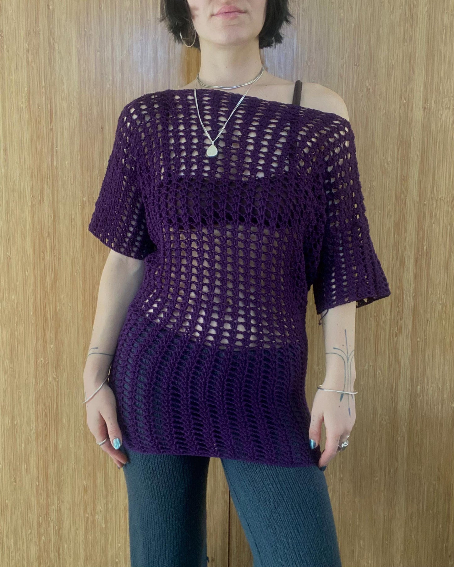 Ginko Lace Short Sleeve Top Crochet Pattern