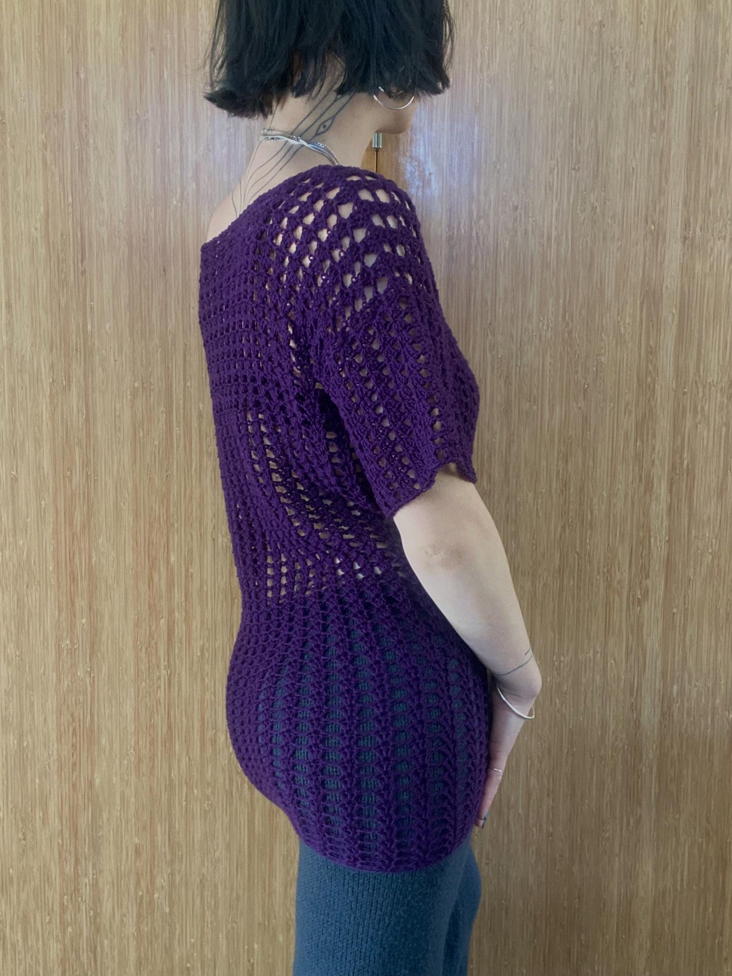 Ginko Lace Short Sleeve Top Crochet Pattern