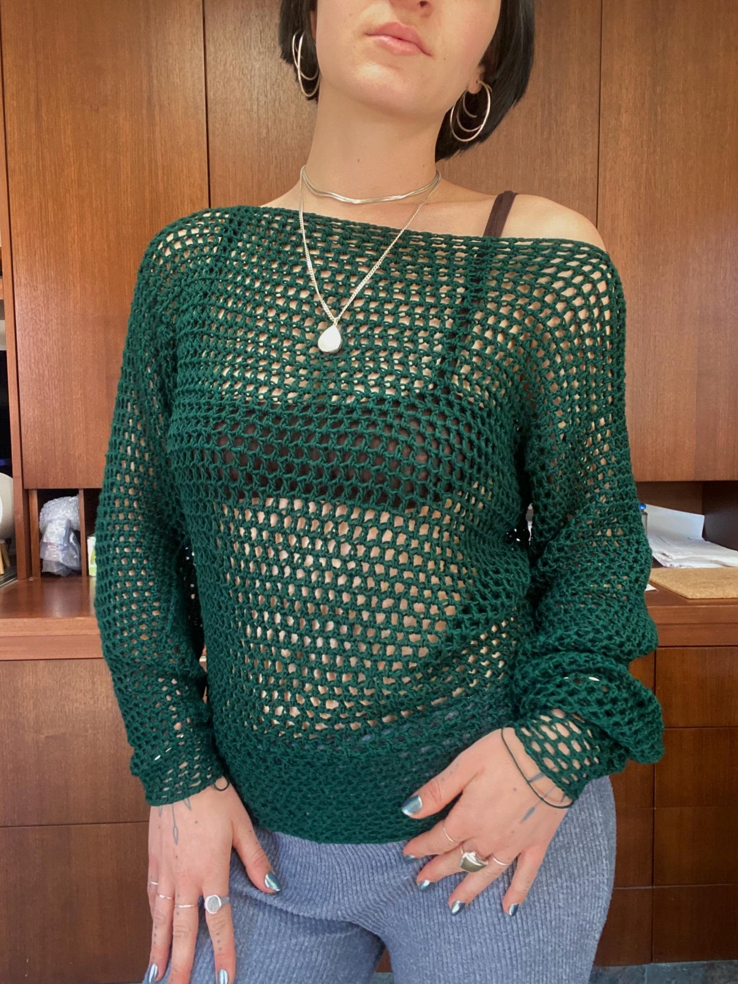 Koi Mesh Long Sleeve Top Crochet Pattern