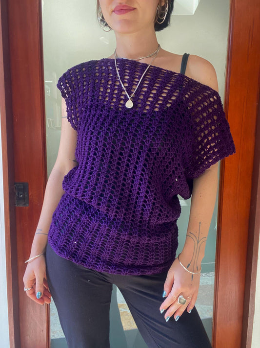 Maple Lace Slouchy Top Crochet Pattern
