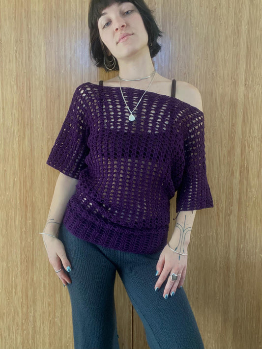 Ginko Lace Short Sleeve Top Crochet Pattern