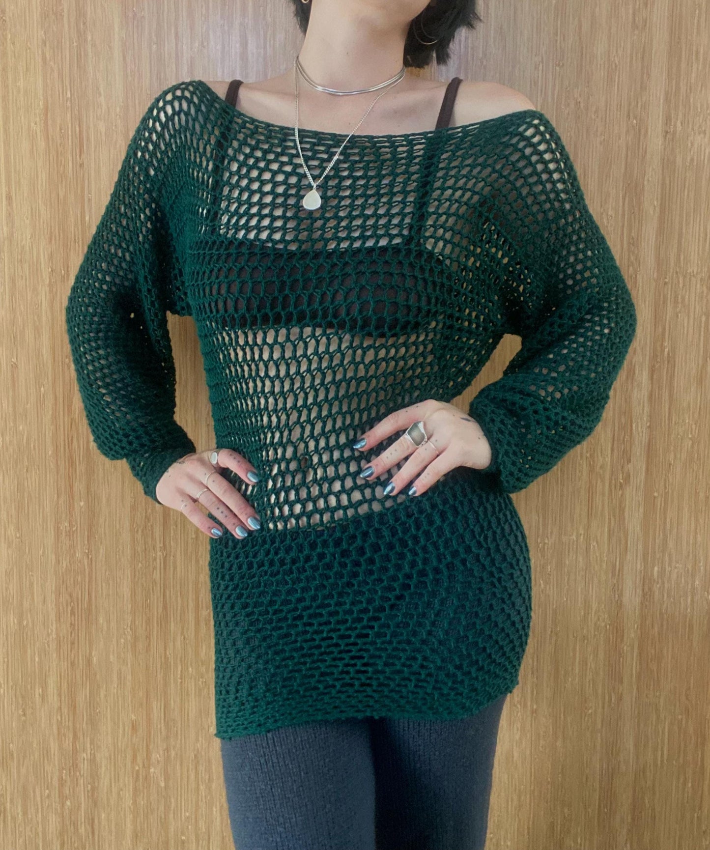 Koi Mesh Long Sleeve Dress Crochet Pattern