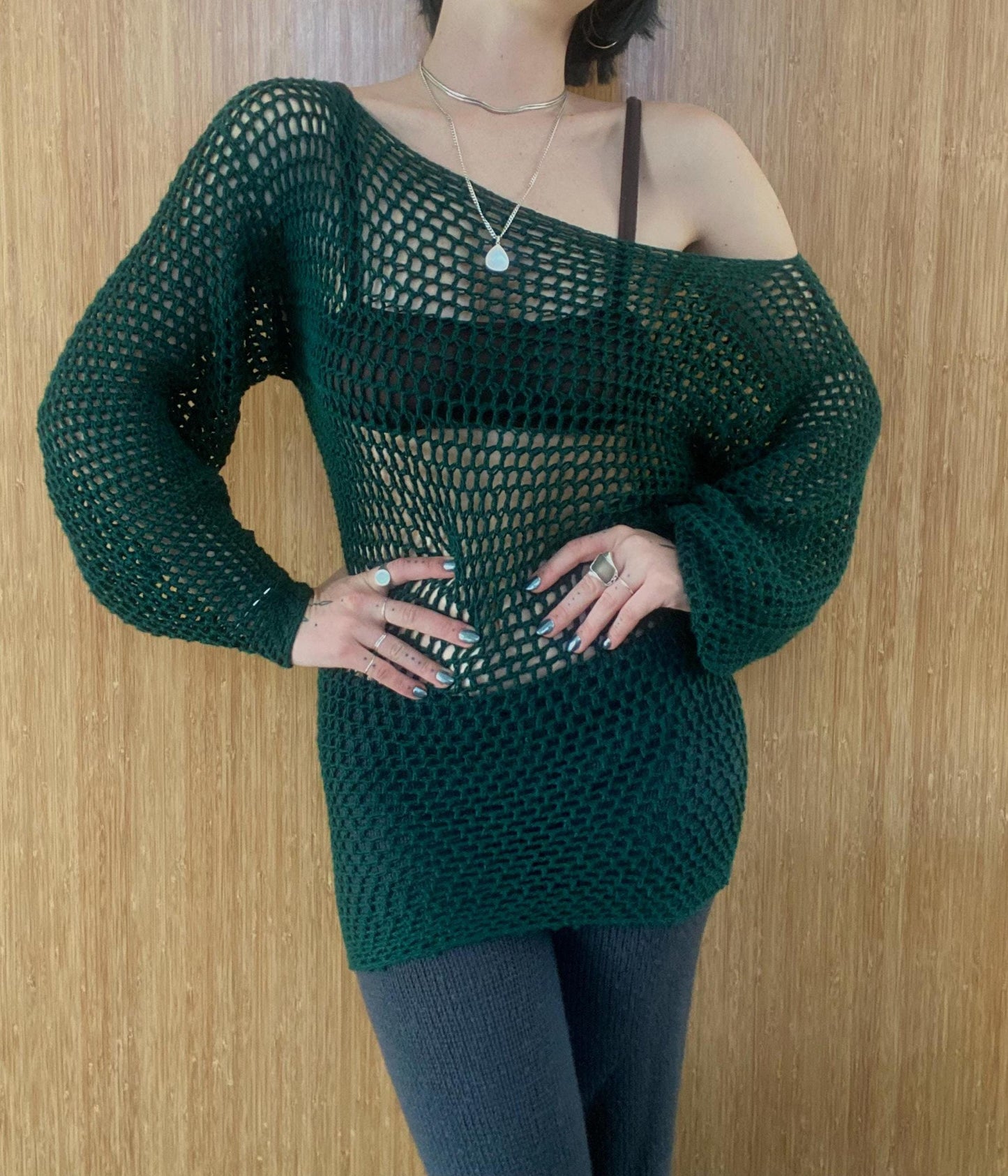 Koi Mesh Long Sleeve Dress Crochet Pattern